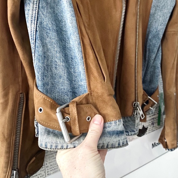 All Saint Frame Denim & Suede Jacket - Picture 7 of 16